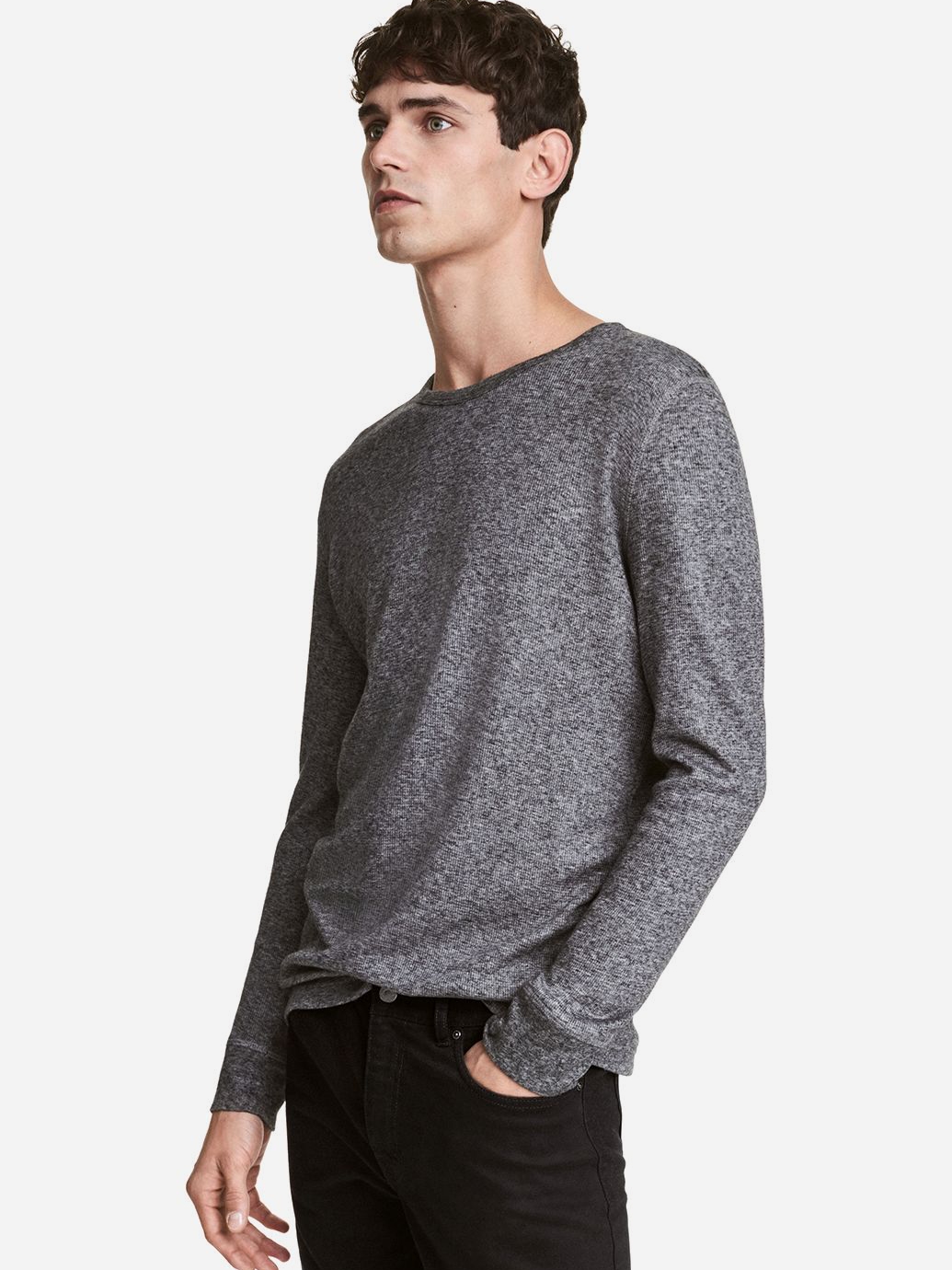 

Лонгслив H&M 0362931_01 XS Серый
