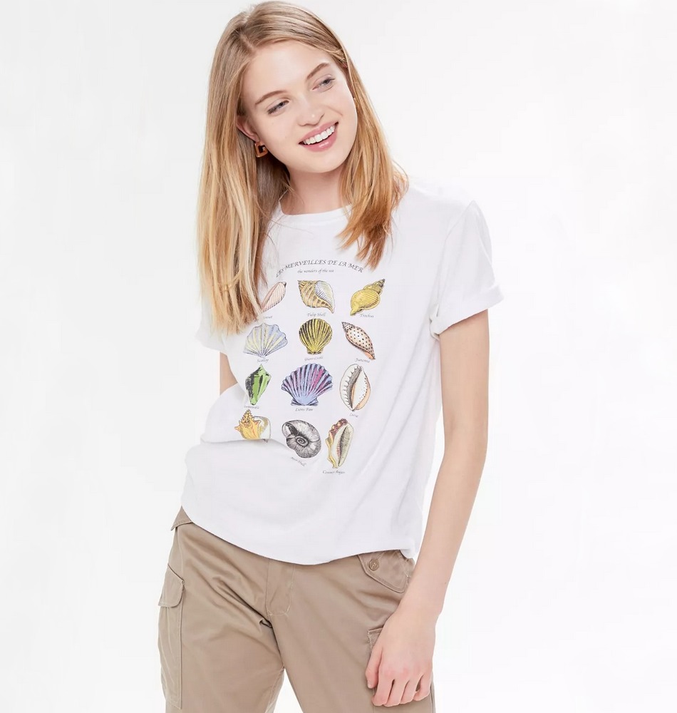 

Футболка женская Wonders of the sea Berni Fashion (L) Белый