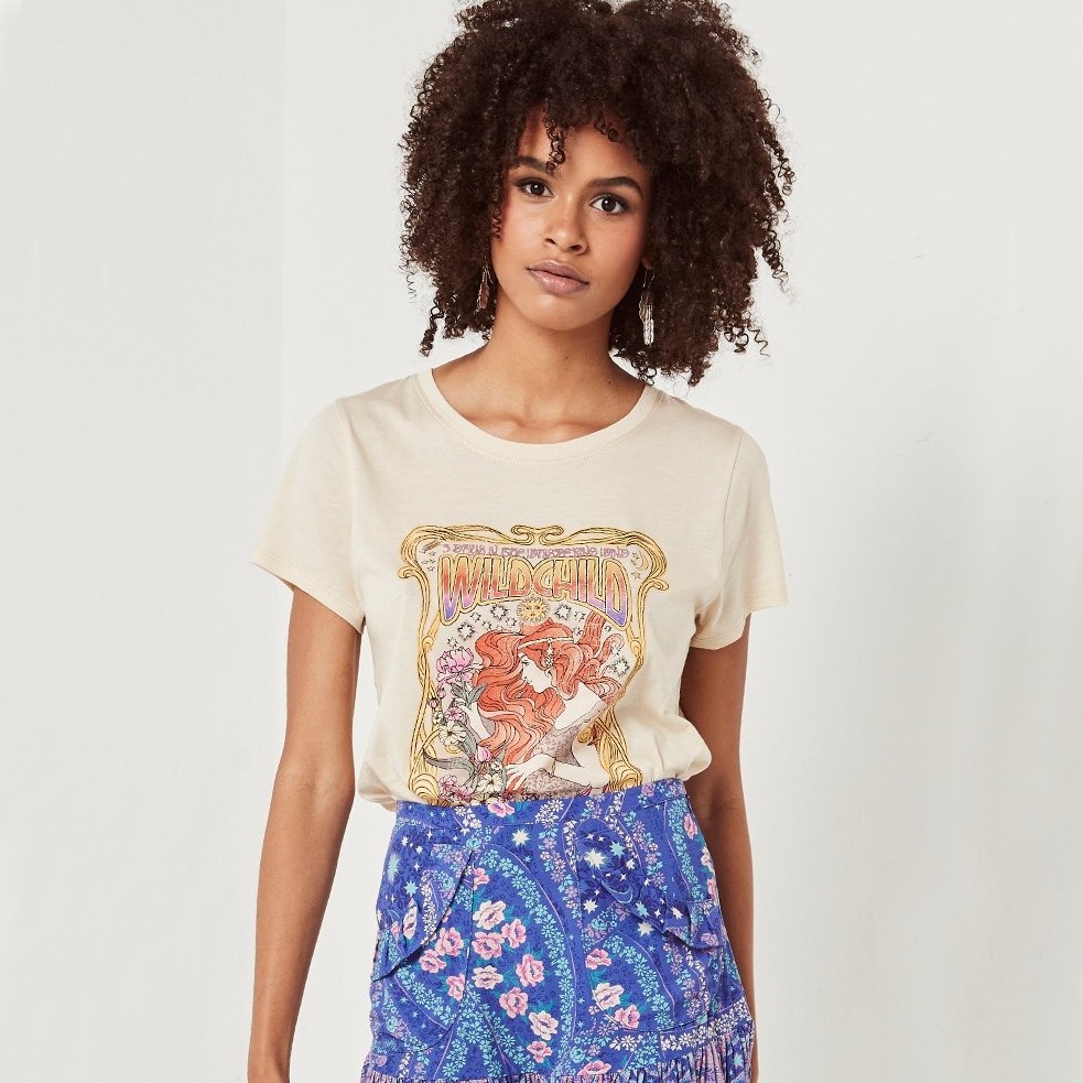 

Футболка женская Wild child Berni Fashion (M) Бежевый