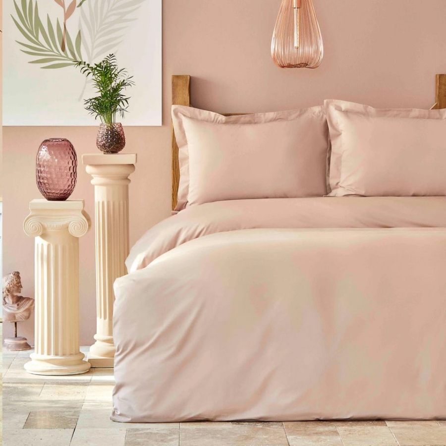 

Комплект постельного белья Karaca Home Back To Basic Pudra Пудра 160х220 (svt-2000022284929)