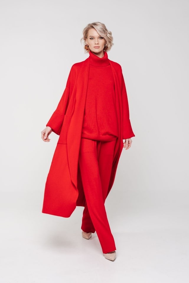 

Пальто Viamaro из шерсти мериноса Красное, Пальто Viamaro из шерсти мериноса Красное S/M
