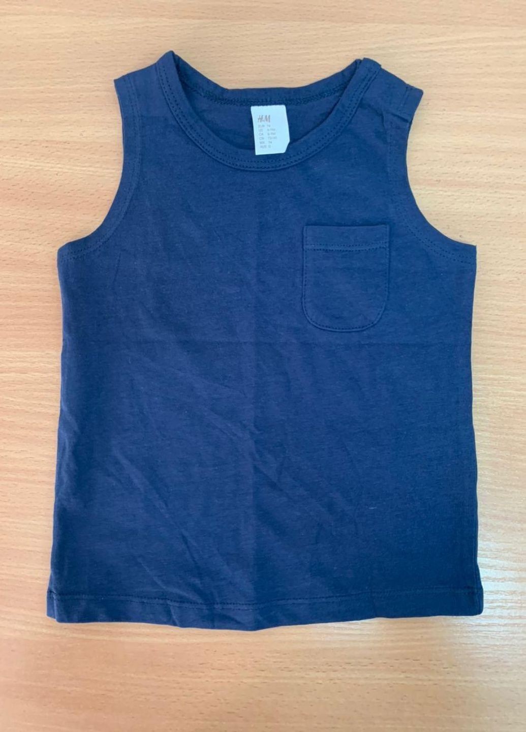 

Футболка H&M 74см синий 9999965933290