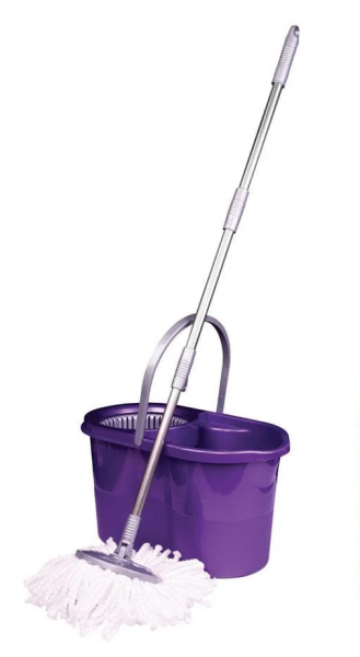 

Комплект для уборки пола Швабра полотер + ведро с центрифугой для самоотжима zambak Фиолетовый