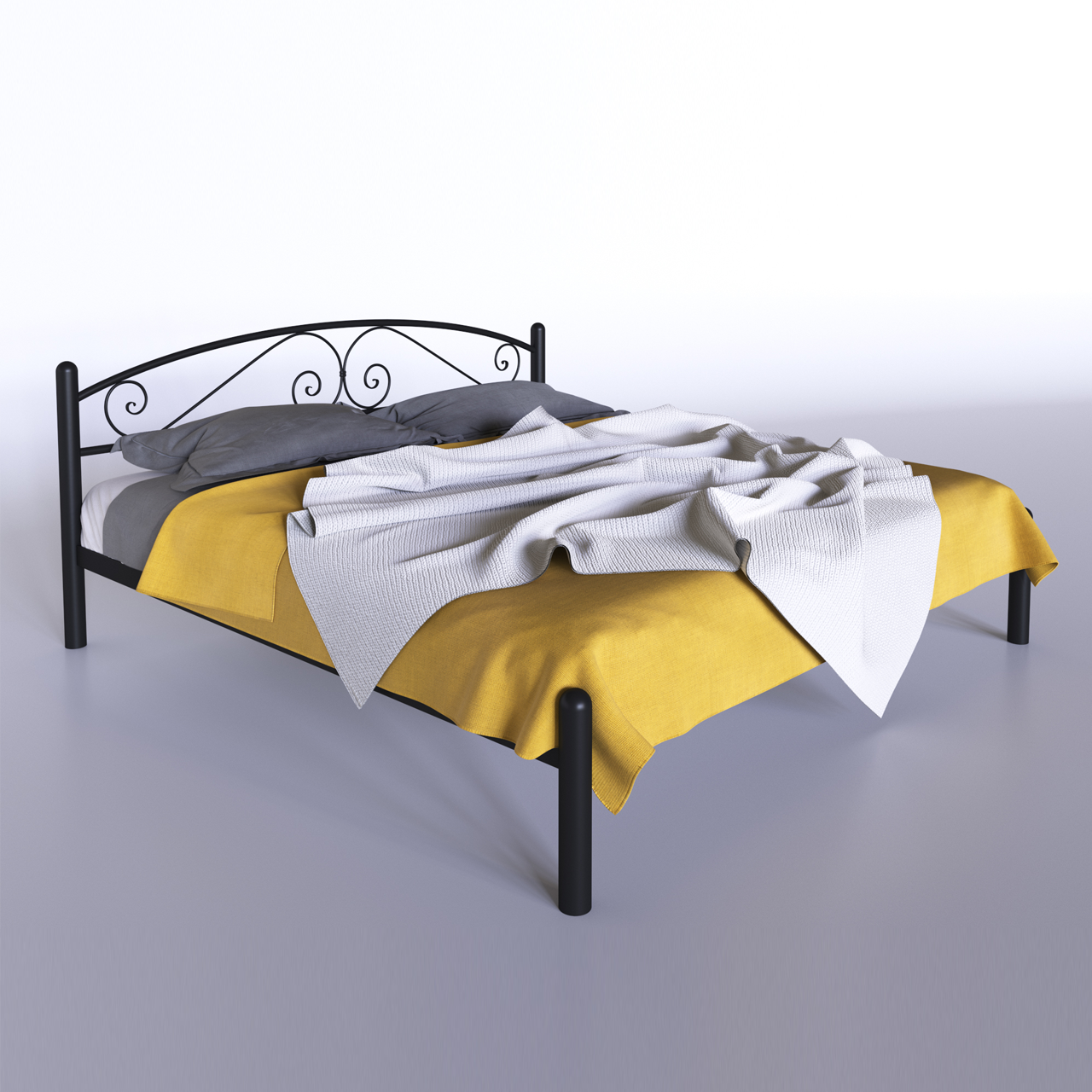 

Кровать металлическая двуспальная Tenero Виола 1600х1900