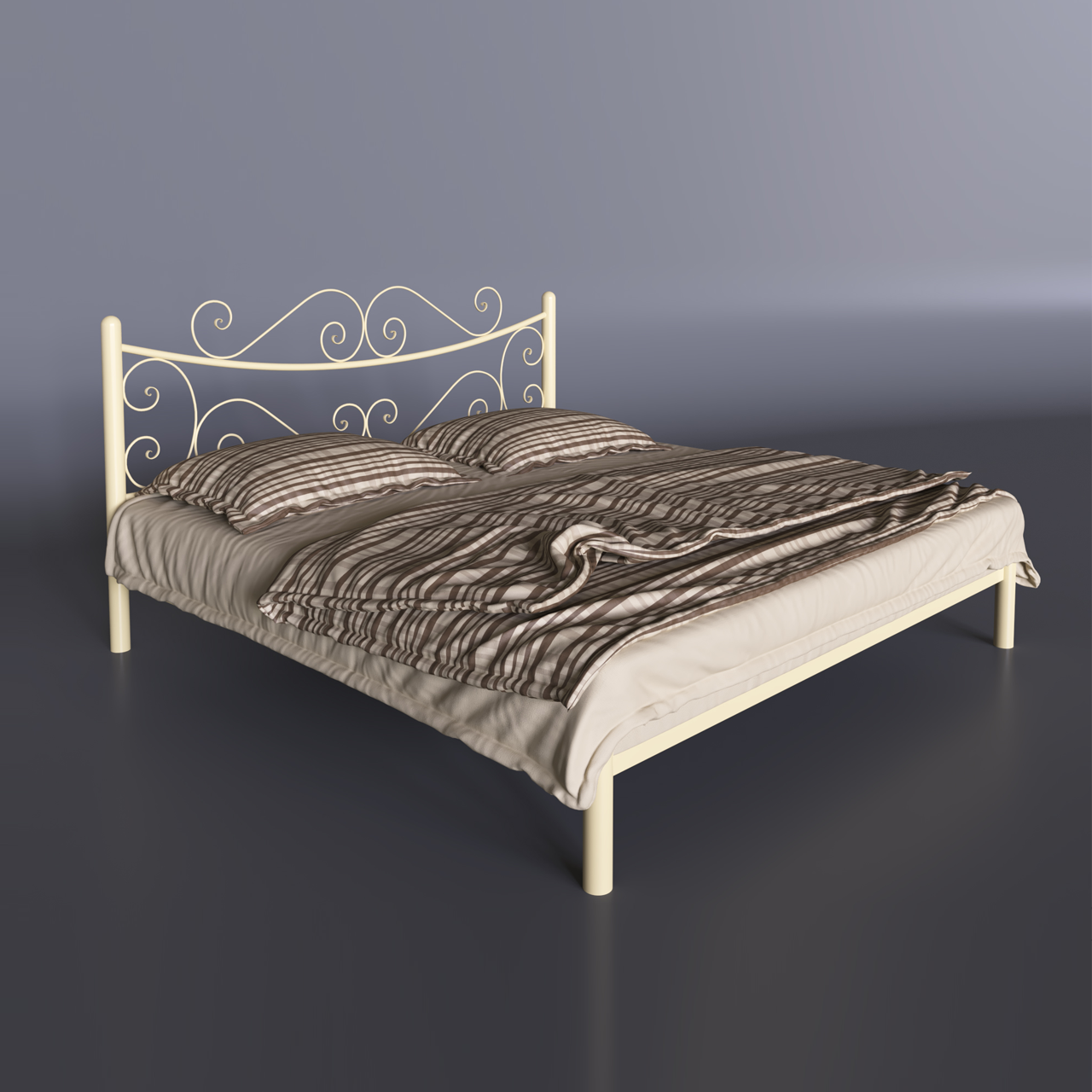 

Кровать металлическая двуспальная Tenero Азалия 1600х1900