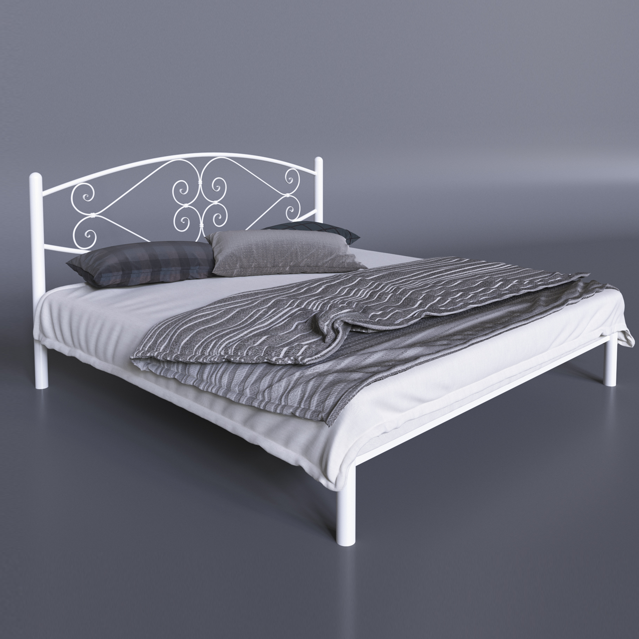 

Кровать металлическая двуспальная Tenero Камелия 1200х2000