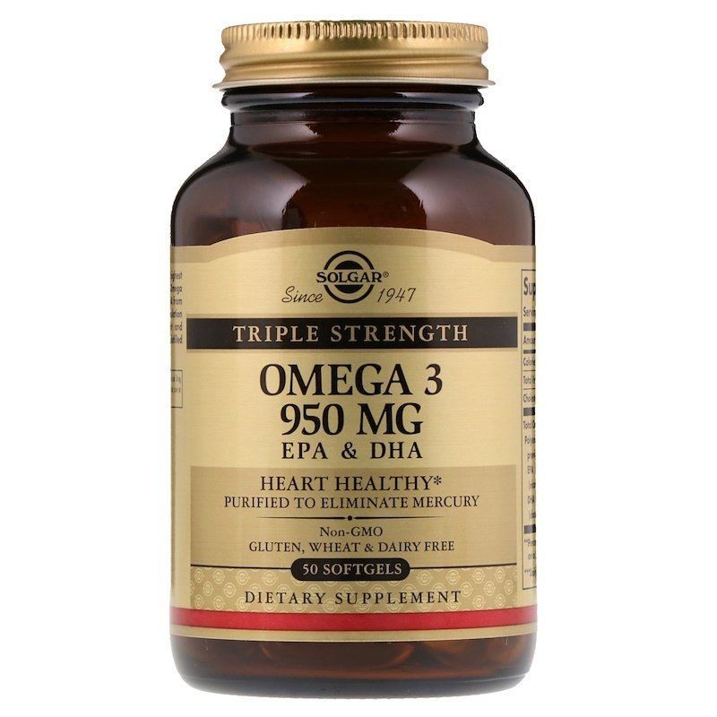 

Рыбий жир Solgar Omega-3 EPA & DHA тройная сила 950 мг 50 капсул