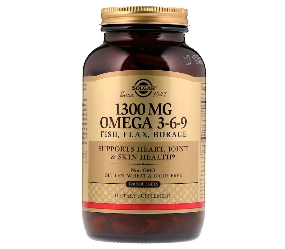 

Рыбий жир Солгар Омега 3-6-9 Solgar Omega 3-6-9 1300 mg 120 капсул (73006467432)