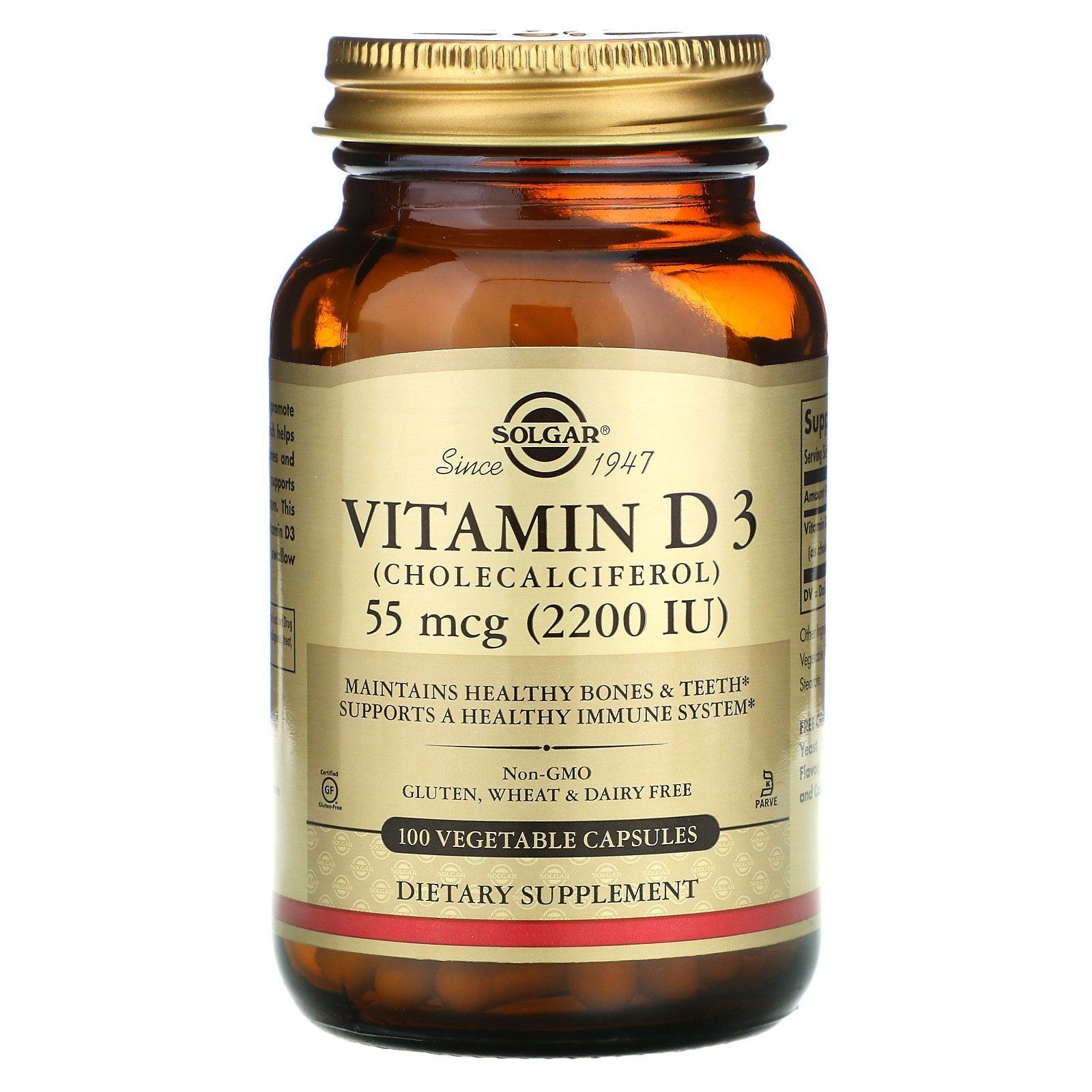 

Витамины Solgar Vitamin D3 Cholecalciferol 55 мкг 2200 IU 100 капсул
