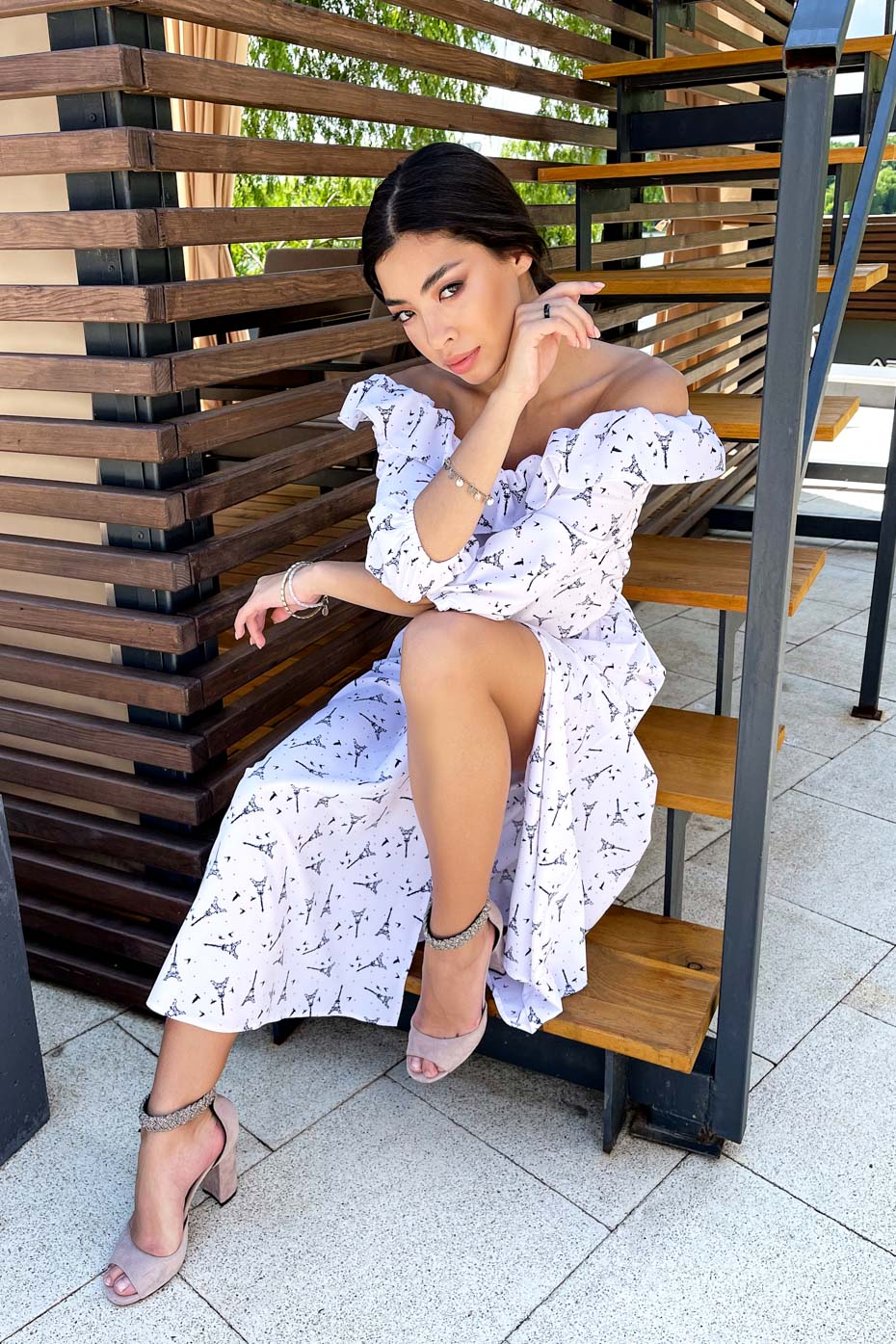 

Платье 1754-1.4765 Seventeen -XL белый с эйф. башнями, Платье 1754-1.4765 Seventeen L-XL белый с эйф. башнями