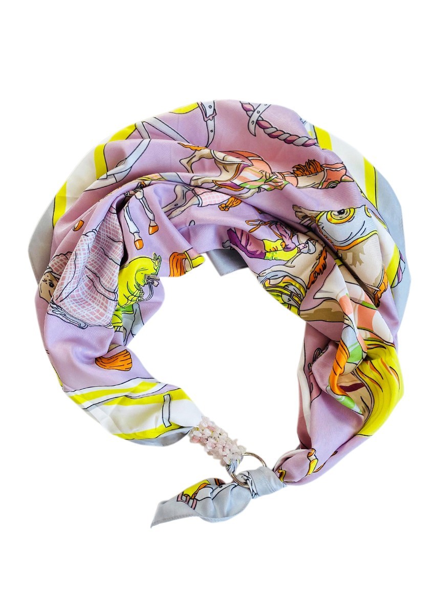 

Дизайнерский платок "Утро в марселе" от бренда my scarf, подарок женщине.