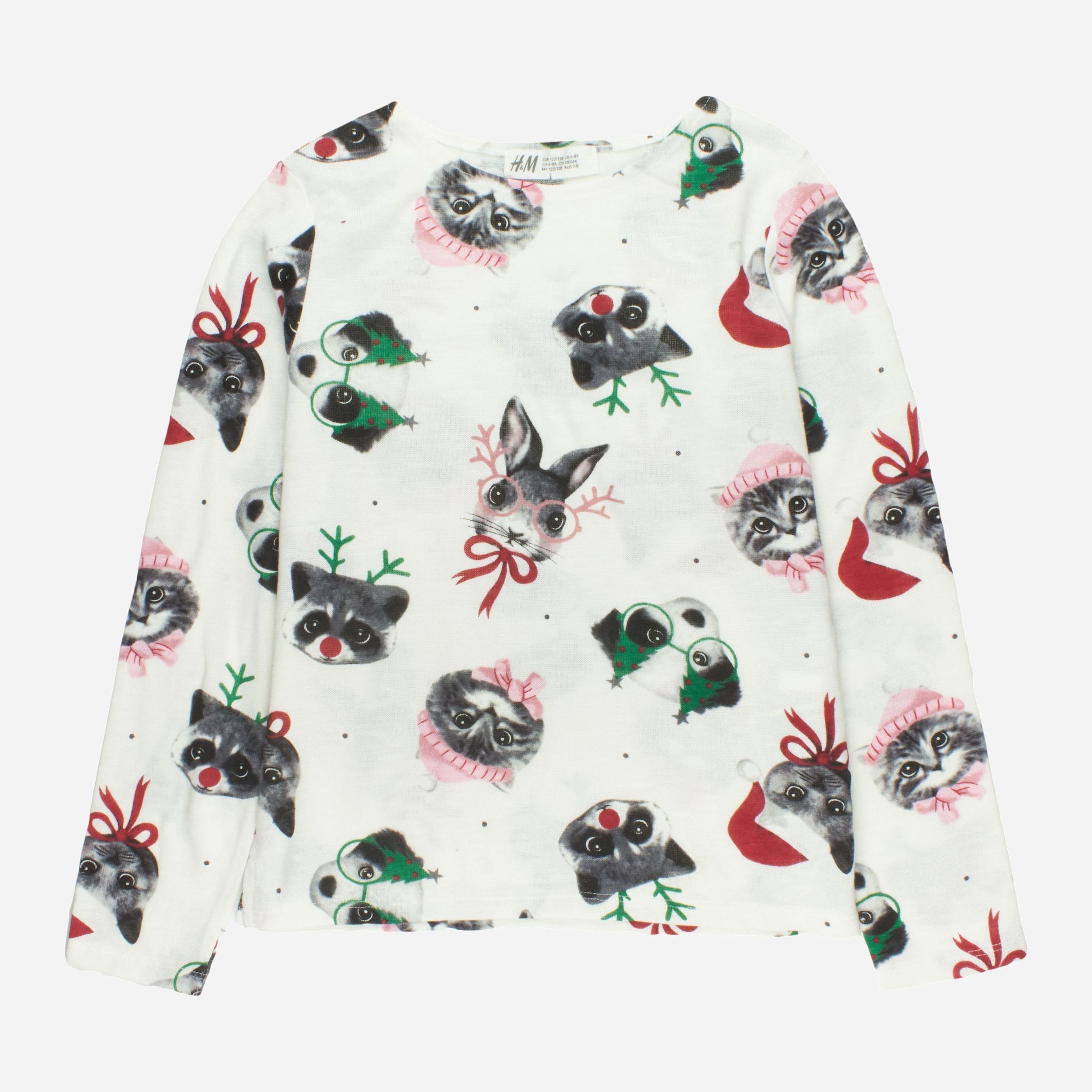

Лонгслив H&M 0663283 122-128 см Белый (EZH2000000144368)