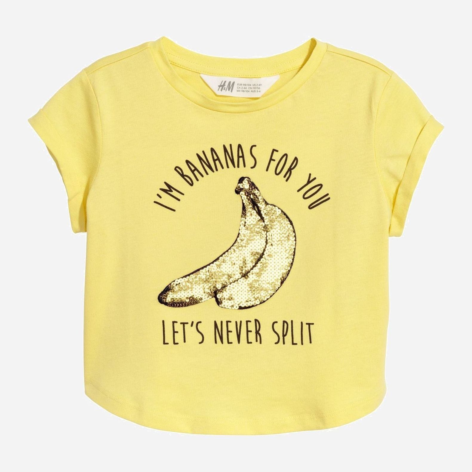 

Футболка H&M 0620095 98-104 см Желтая