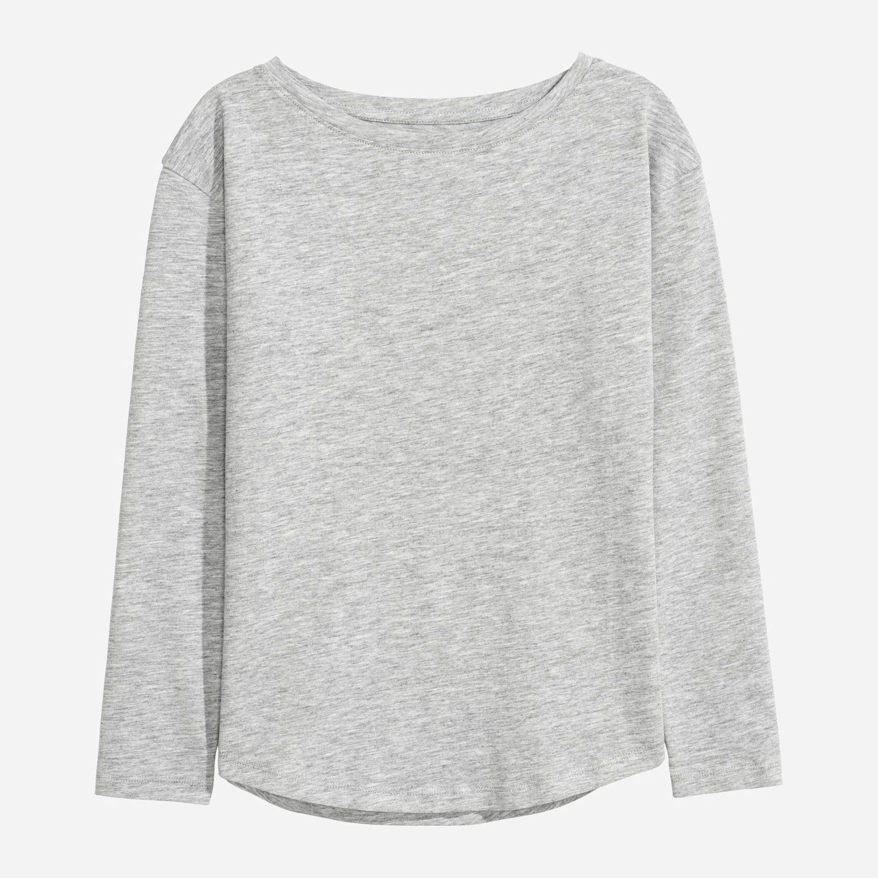 

Футболка с длинными рукавами H&M 0588330 134-140 см Серая (EZH2000000142630)