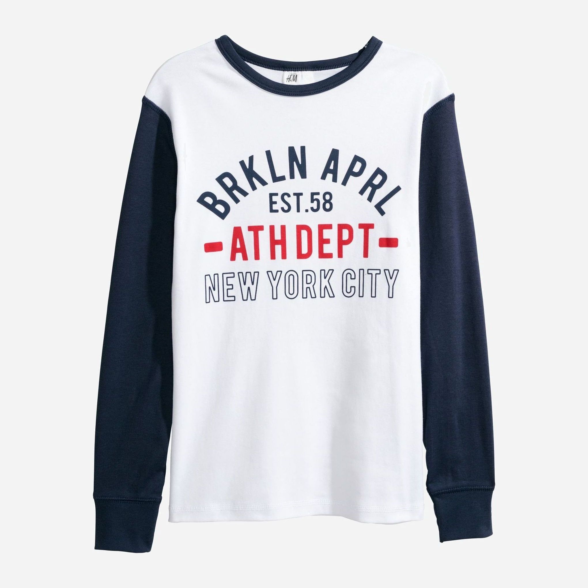 

Футболка с длинными рукавами H&M 0604068 146-152 см Белая