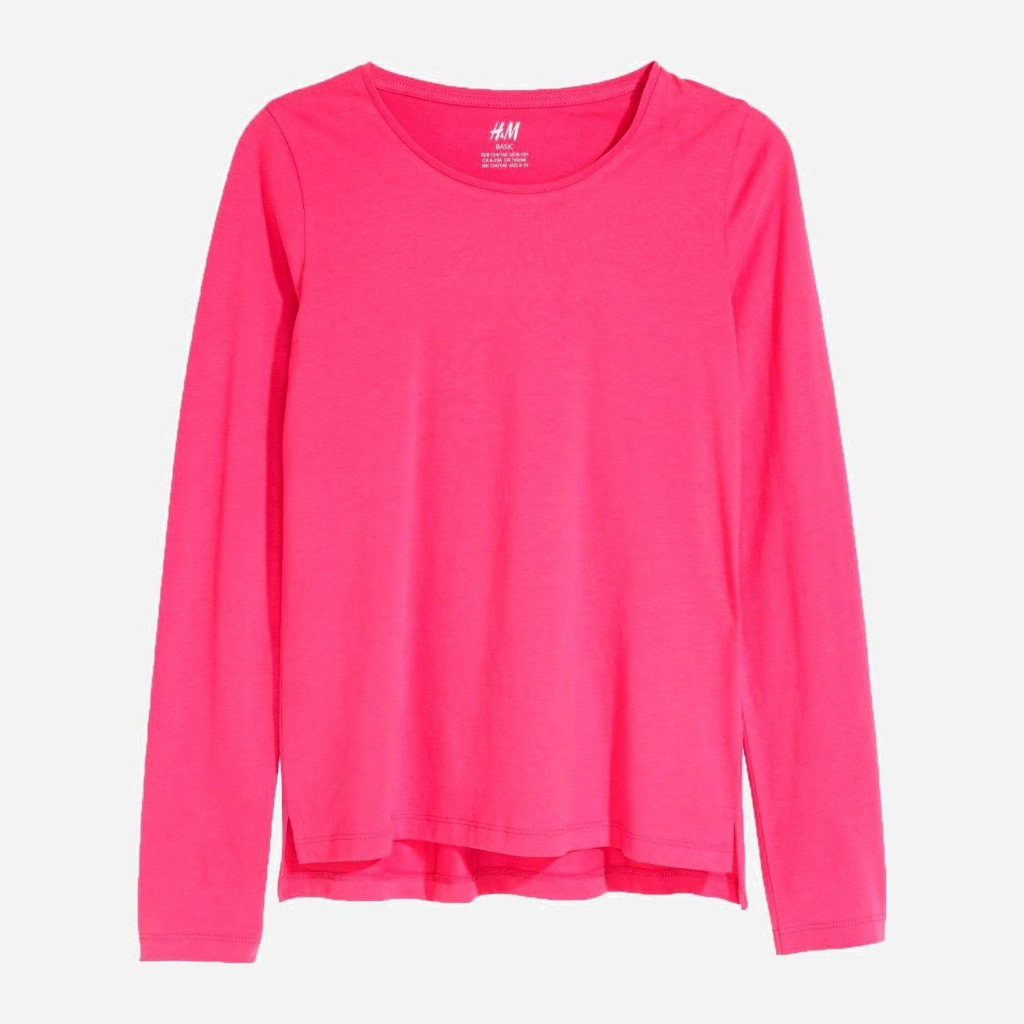 

Футболка с длинными рукавами H&M 0284985 146-152 см Розовая