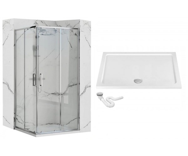 

Душевая кабина + поддон Rea PUNTO 100x80 Хром REA-K1889