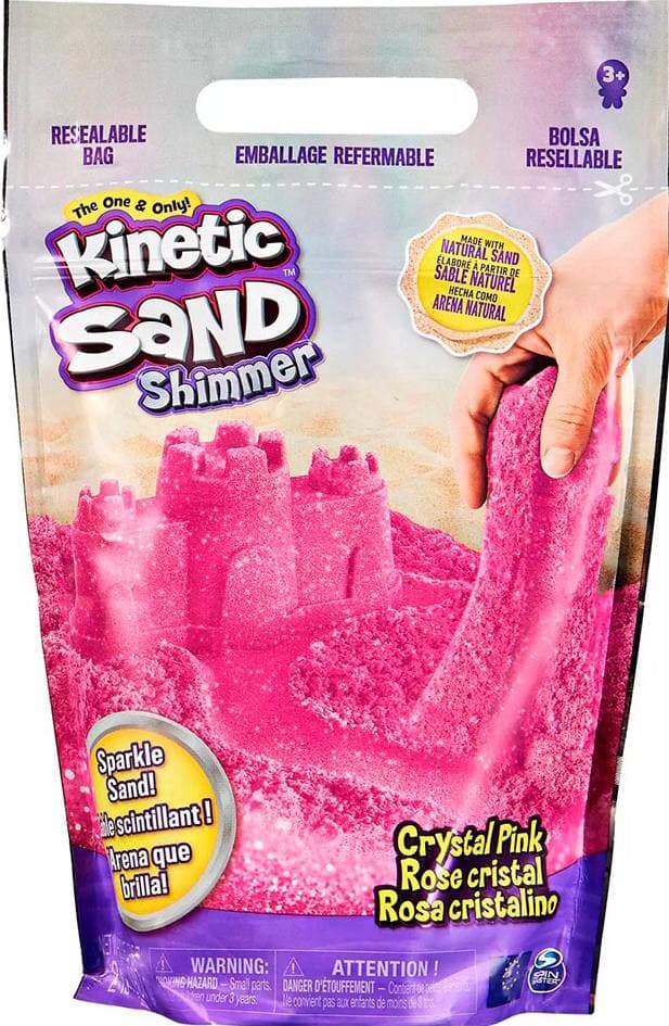 

Песок для детского творчества Kinetic Sand Розовый блеск 907 г (71489P)