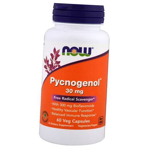 

Пикногенол, Pycnogenol 30, Now Foods 60вегкапс (70128012)