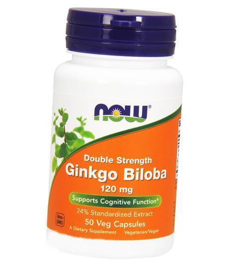 

Экстракт Гинкго Билоба, Ginkgo Biloba 120, Now Foods 50вегкапс (71128008)