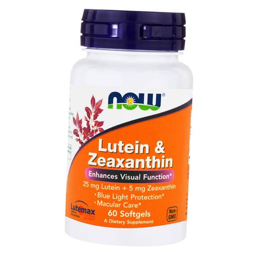 

Лютеин и Зеаксантин, Lutein & Zeaxanthin, Now Foods 60гелкапс (72128014)