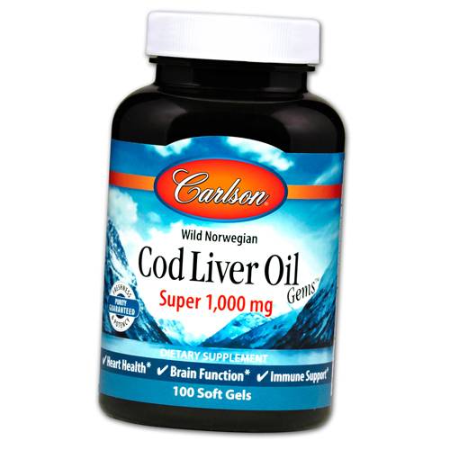 

Cod Liver Oil Super 1000 Carlson Labs 100гелкапс (67353007)