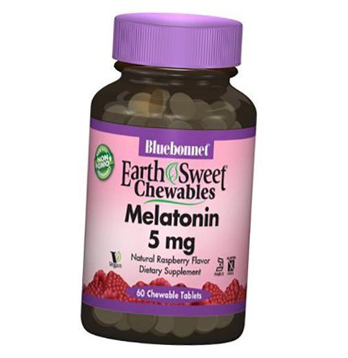 

Мелатонин, Melatonin 5, Bluebonnet Nutrition 60таб Малина (72393004)