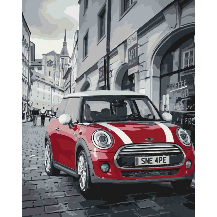 

Картина по номерам Идейка КНО3504 40*50 см Mini Cooper