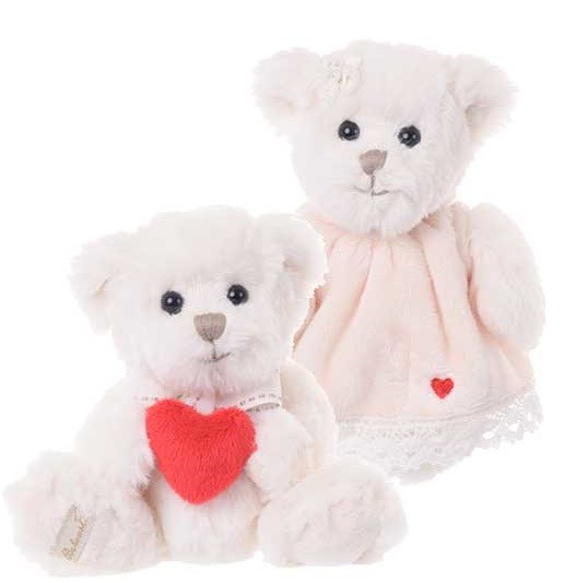 

Игрушки мягкие мишки Oliver & Melissa with a Red Heart, 15 см, Bukowski Design, 15024