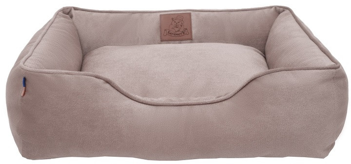

Лежак з бортами для котів та собак від "Бегемотъ" Велюр Бежевий, розмір S
