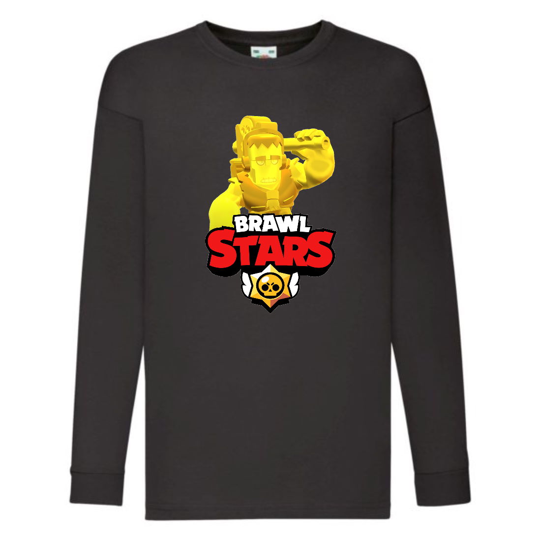 

Лонгслив реглан Brawl Stars Frank Gold (Бравл Старс Фрэнк Золотой) черная (BRST blc) 104 см