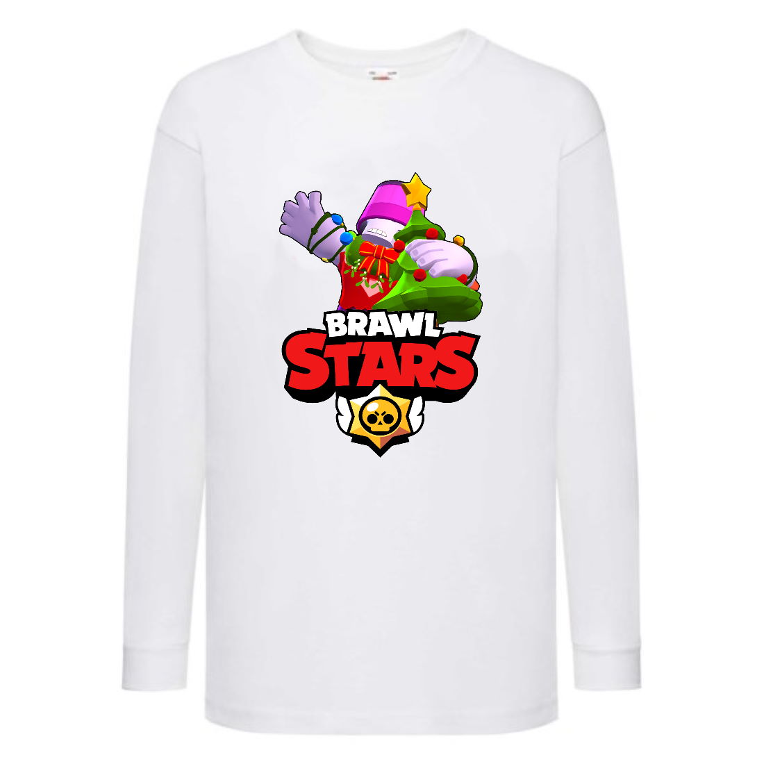 

Лонгслив реглан Brawl Stars Frank Holiday (Бравл Старс Фрэнк Праздничный) белая (BRST wh) 104 см
