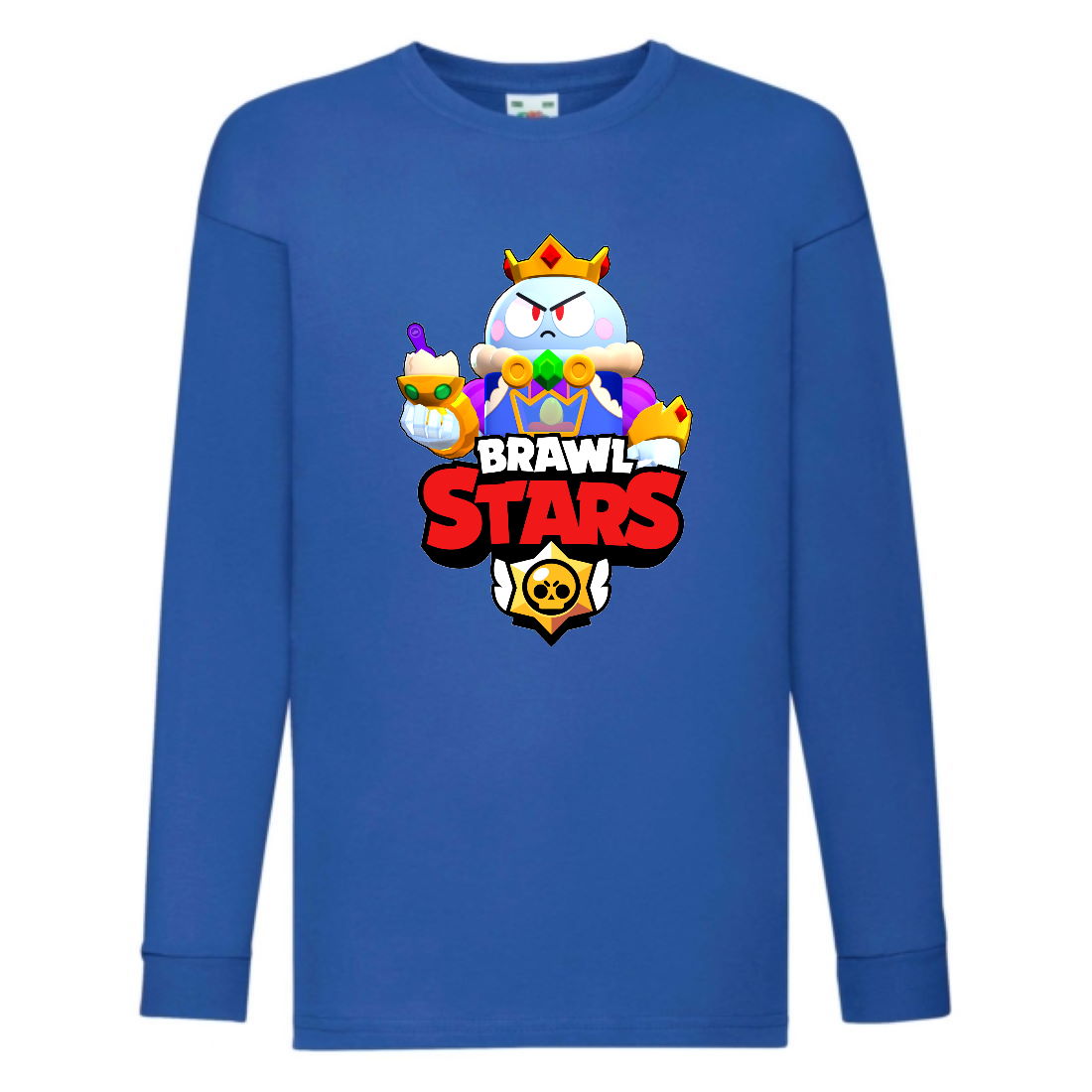 

Лонгслив реглан Brawl Stars Lou King (Бравл Старс Лу Король) синяя (BRST blu) 164 см