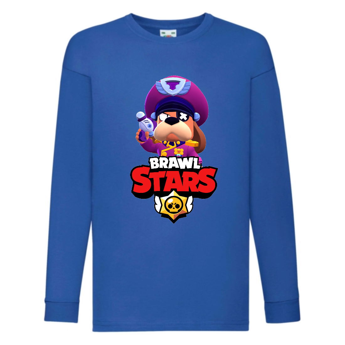 

Лонгслив реглан Brawl Stars Colonel Ruffs (Бравл Старс Генерал Гавс) синяя (BRST blu) 104 см