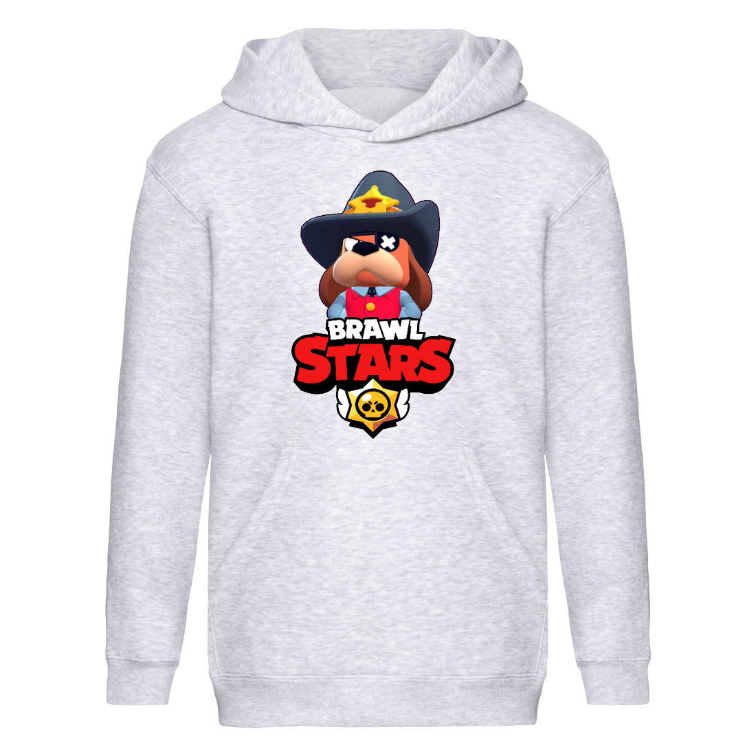 

Худи детская Brawl Stars Colonel Ruffs Sheriff (Бравл Старс Генерал Гавс Шериф) серая (BRS gry) 164 см