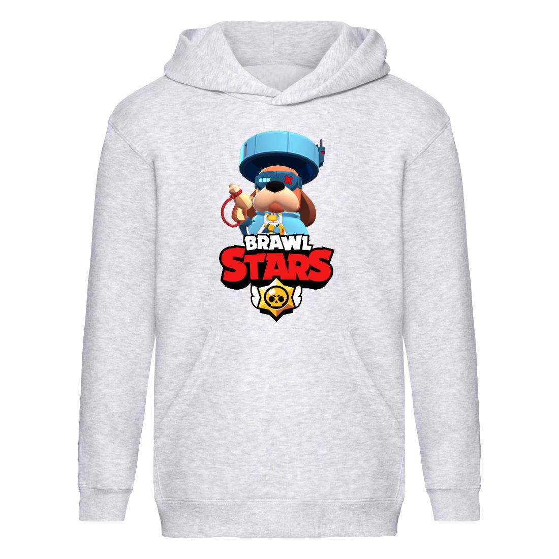 

Худи детская Brawl Stars Colonel Ruffs 70 lvl (Бравл Старс Генерал Гавс 70й уровень) серая (BRS gry) 140 см