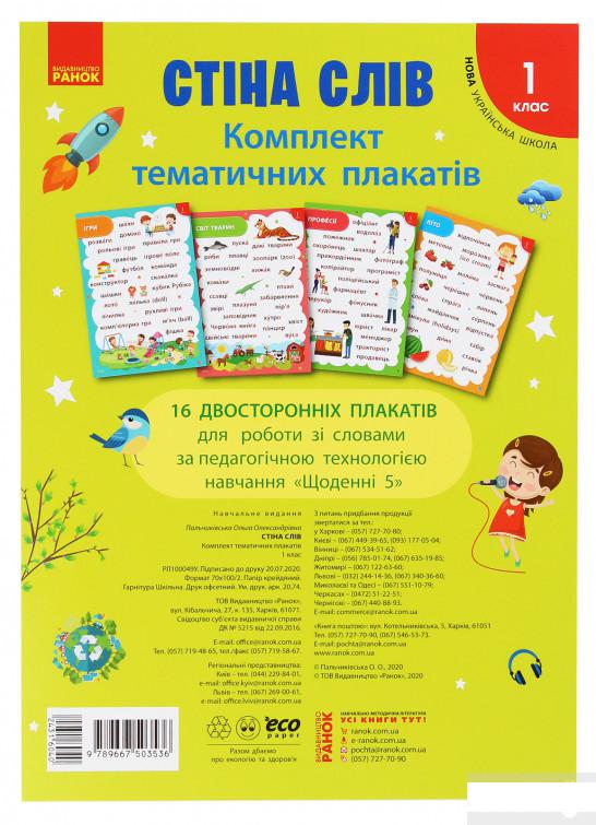 

Стіна слів. Комплект тематичних плакатів. 1 клас (1253959)