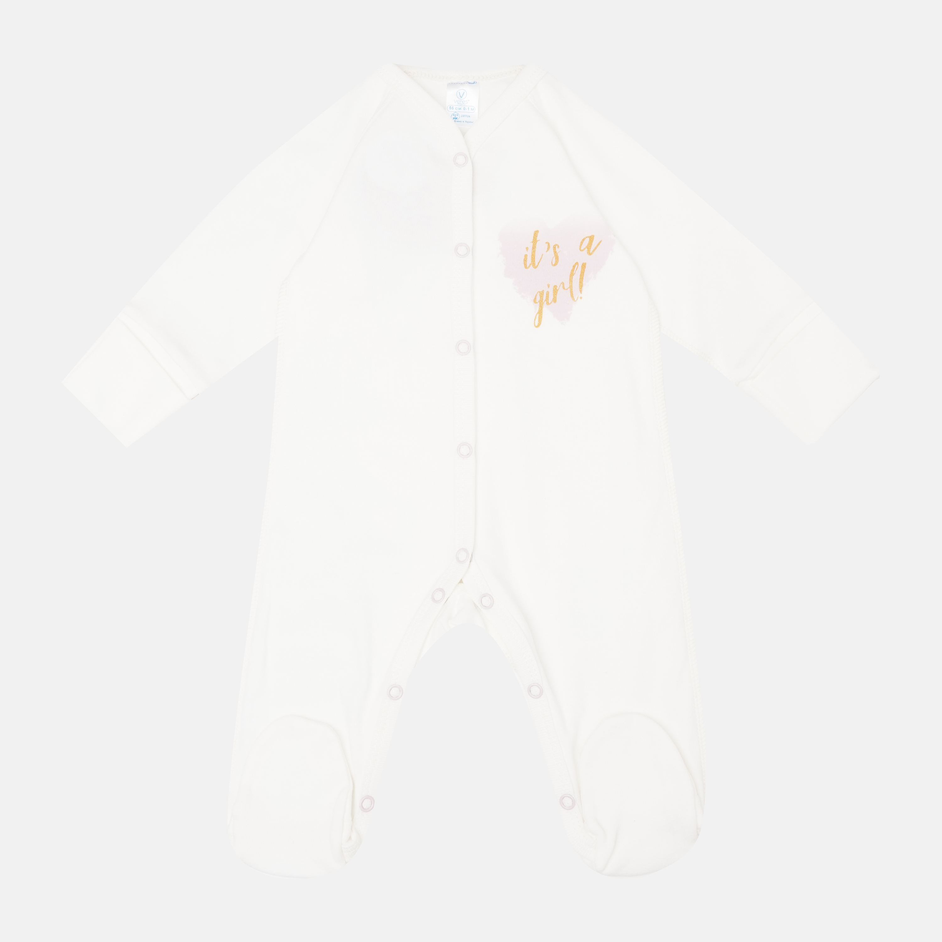 

Человечек Baby Veres Shimmer girl 101.81-13 62 см Молочный