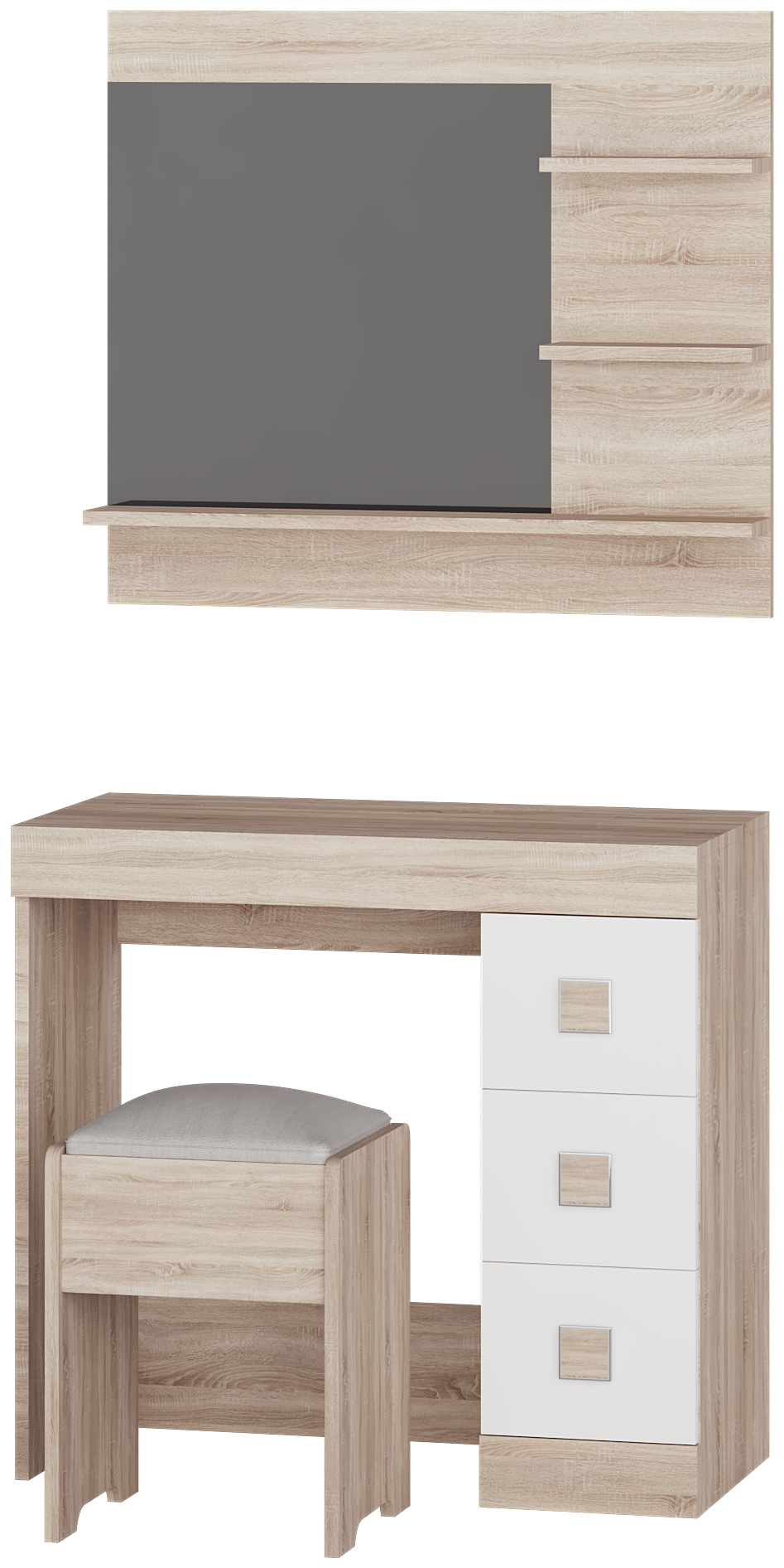 

Трюмо комплект Соната Omni Home Комби Сонома Белый