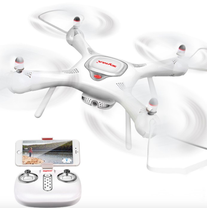 

Радиоуправляемый квадрокоптер дрон Syma X25PRO с Wi-Fi FPV камерой и барометром 4CH 2.4G Дрон на пульте.