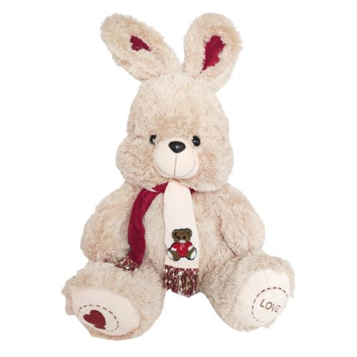 

Мягкая плюшевая игрушка WL Toys «Зайка» 55 см бежевая (21-2С)