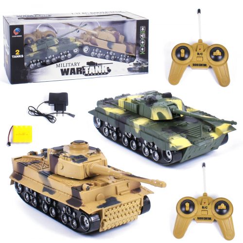 

Набор игрушечных танков на р/у (радиоуправлении) 2 шт. Quan Sheng War Tank (369-23)