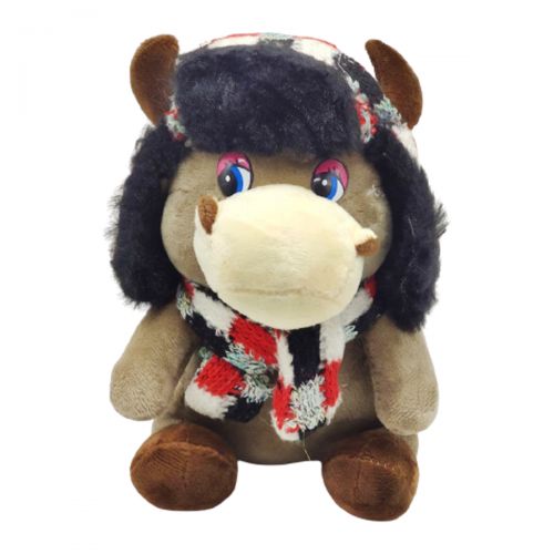 

Мягкая плюшевая игрушка WL Toys «Бычок» 20 см серая (F 20-90)