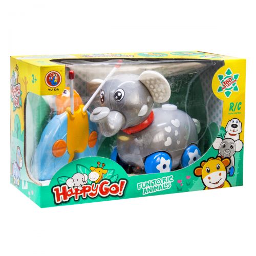 

Игрушечный слоник на р/у (радиоуправлении) Yu Da Happy Go! с подсветкой и музыкой серый (YD288-1/2/3/4)