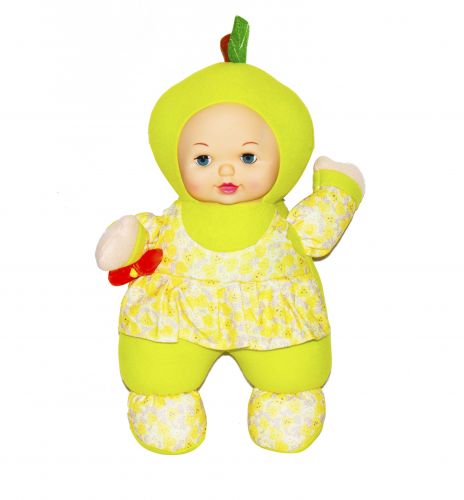 

Мягкая игрушка кукла WL Toys Lucky Baby поющая с ложечкой в костюме яблока (T1664A)