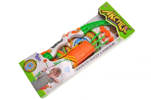 

Игрушечный лук WL Toys Archer 50 см с колчаном и стрелами оранжево-зеленый (6516B)