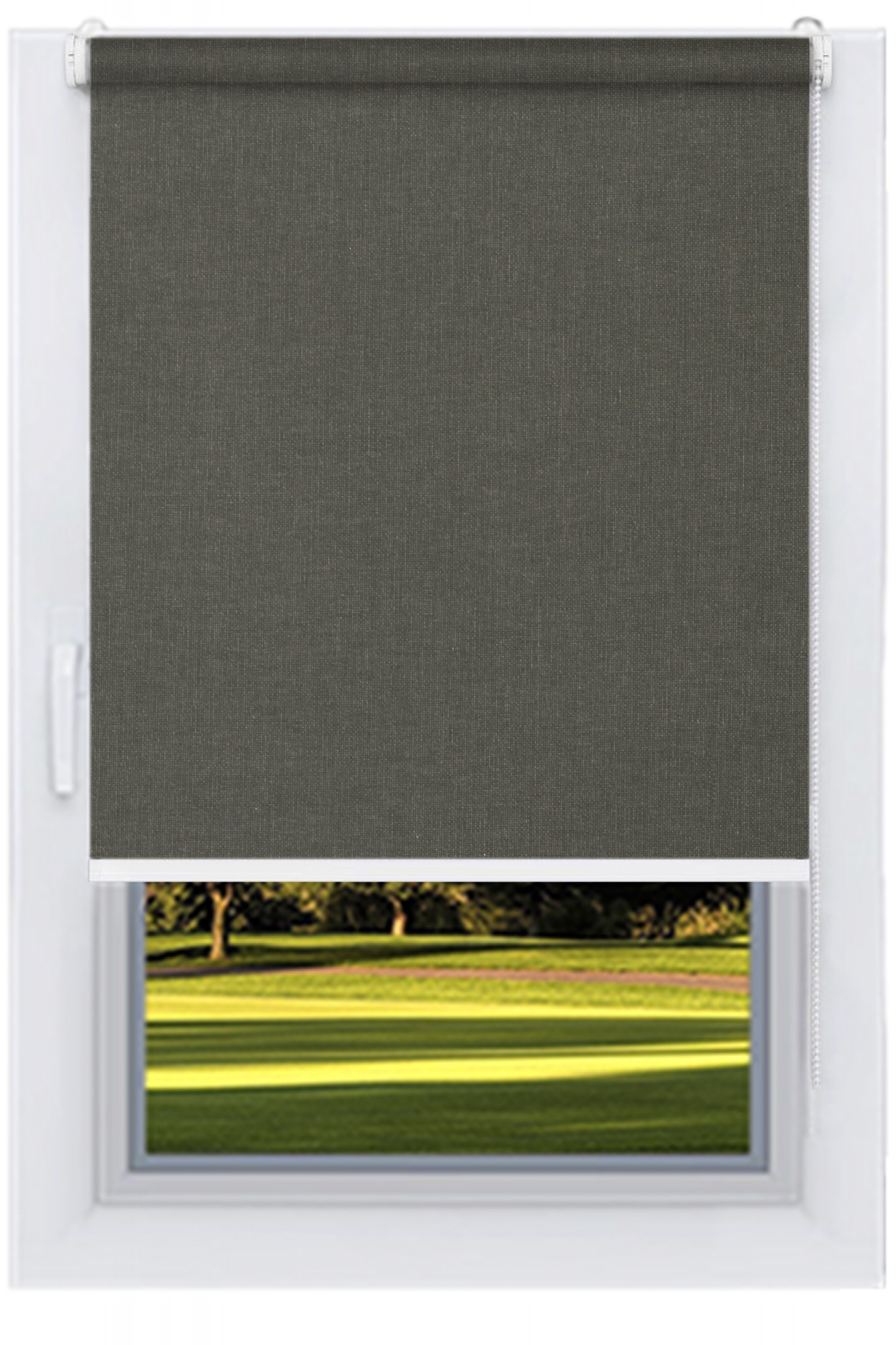 

Ролета тканевая DECOLUX 70x160 ,Reflex Classic,9119,Темно- серый,Мини 19 белый
