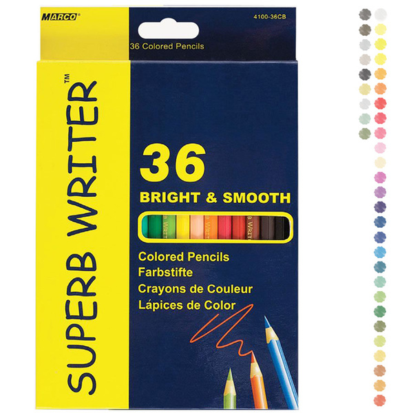 

Карандаши цветные Marco Superb Writer 36 цветов (4100-36CB)