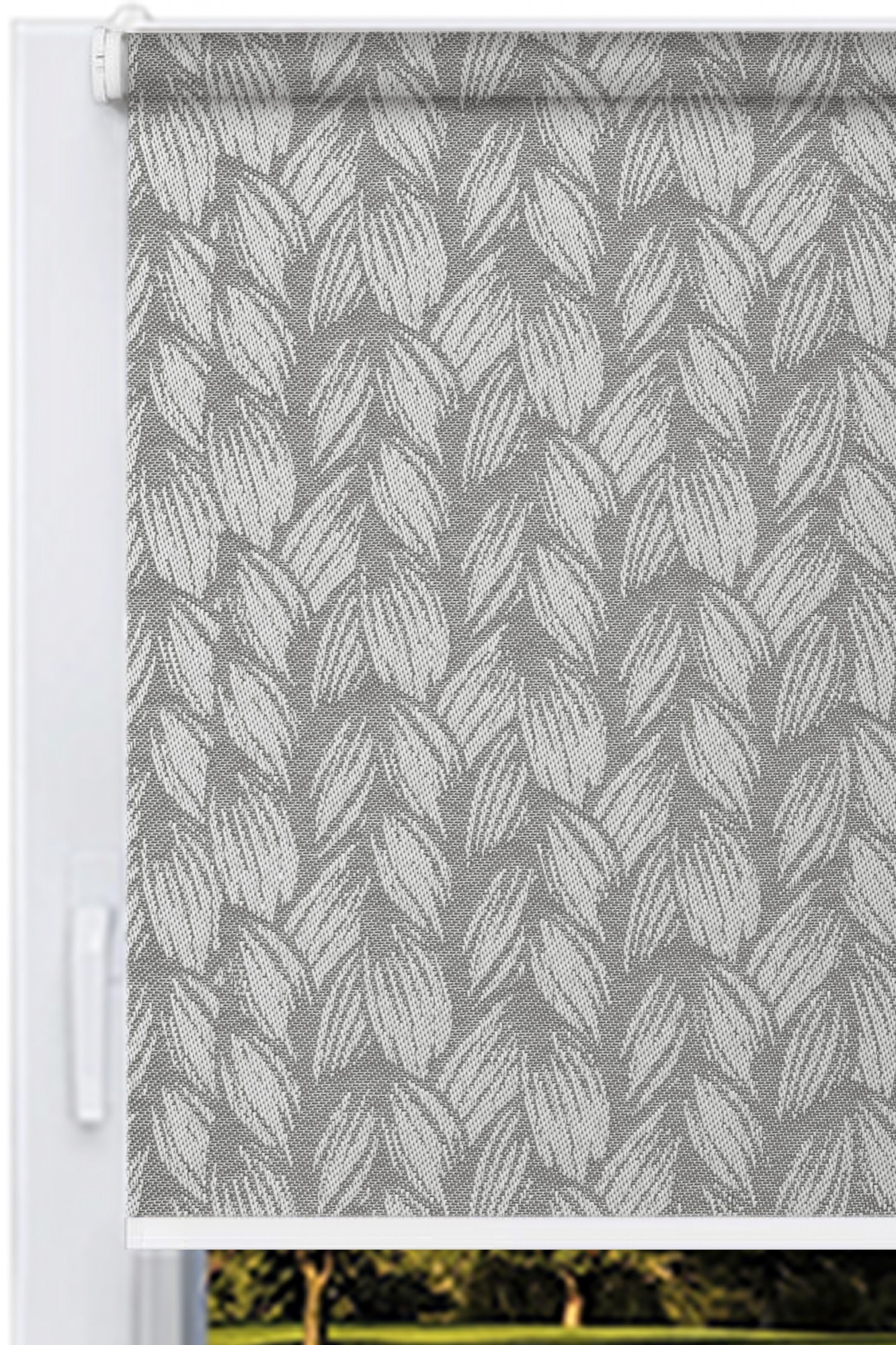 

Ролета тканевая DECOLUX 150x160 BRAID Графитово-серый,Стандарт40 Белый,=Цепь125см