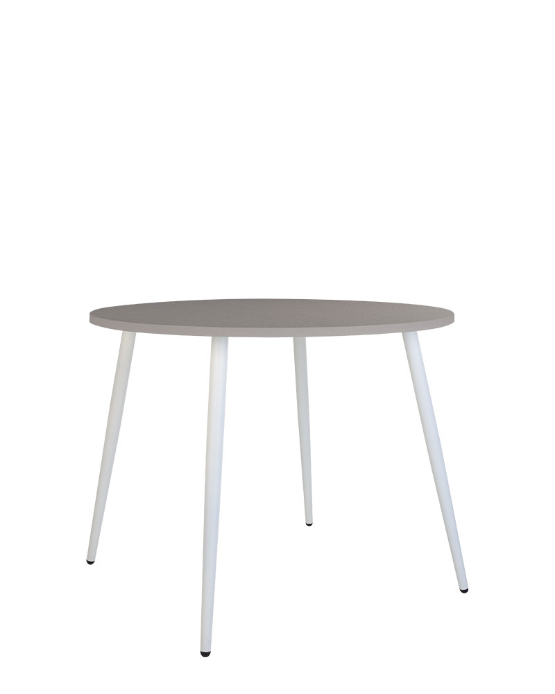 

Обеденный стол из металла/ДСП MODERN LITE 4L H18 D900 рама в цвете белый Новый стиль цвет серый шифер